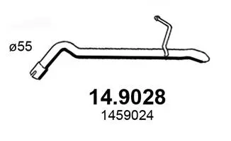 Tuyau d'échappement ASSO 14.9028