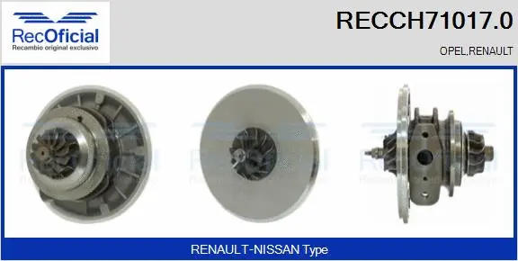 Groupe carter, turbocompresseur RECOFICIAL RECCH71017.0