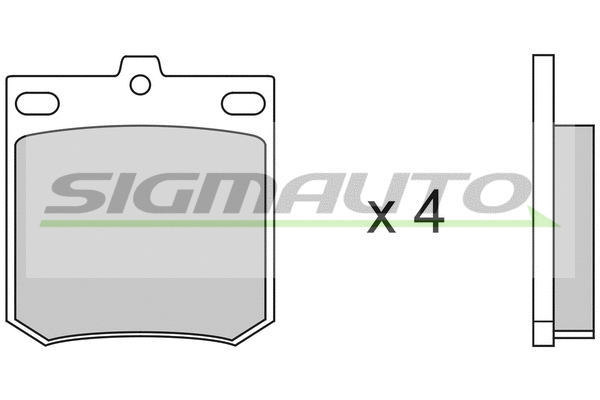 Kit de plaquettes de frein, frein à disque SIGMAUTO SPA049