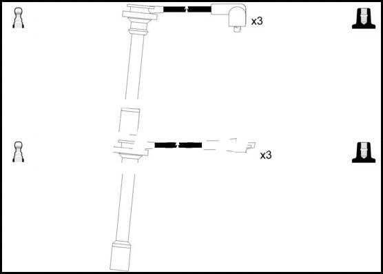 Kit de câbles d'allumage LEMARK HOES282