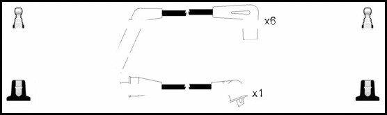 Kit de câbles d'allumage LEMARK HOES836