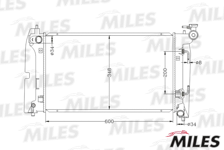 Radiateur, refroidissement du moteur MILES ACRB105