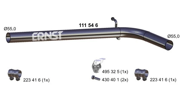 Tuyau d'échappement ERNST 111546