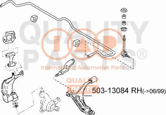 Bras de liaison, suspension de roue IAP QUALITY PARTS 503-13084