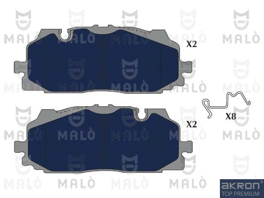 Kit de plaquettes de frein, frein à disque AKRON-MALÒ 1051188