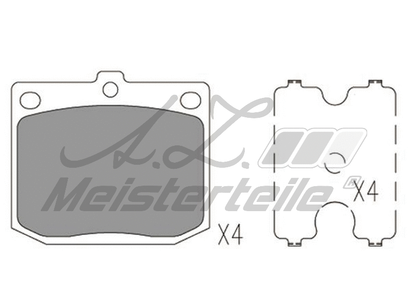 Kit de plaquettes de frein, frein à disque A.Z. Meisterteile AZMT-44-022-2406