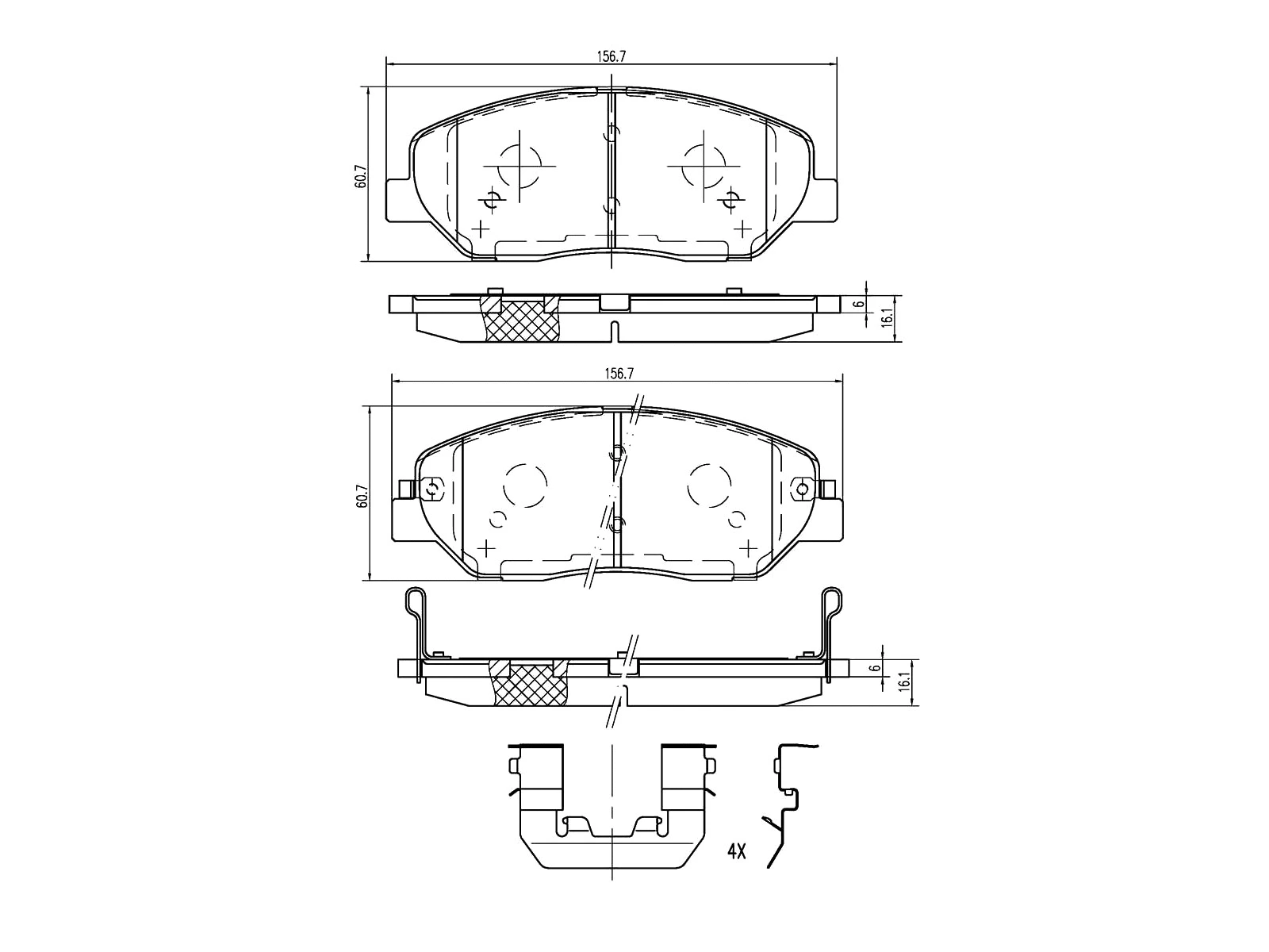 Kit de plaquettes de frein, frein à disque A.Z. Meisterteile AZMT-44-022-1312