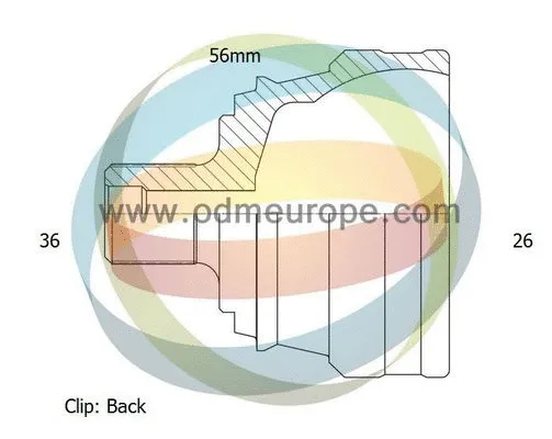 Jeu de joints, arbre de transmission 4X4 ESTANFI EST-12-011367