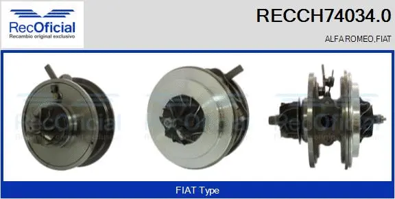 Groupe carter, turbocompresseur RECOFICIAL RECCH74034.0