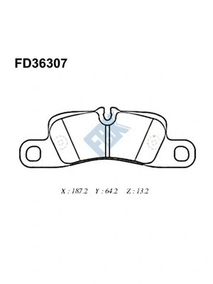 Kit de plaquettes de frein, frein à disque FBK FD36307
