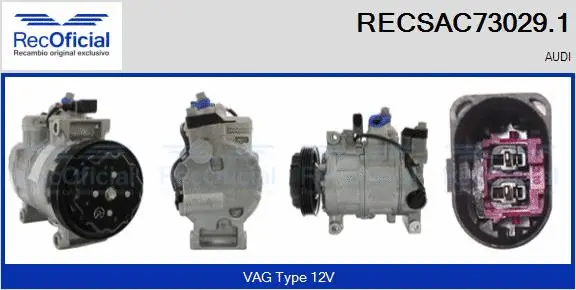 Compresseur, climatisation RECOFICIAL RECSAC73029.1