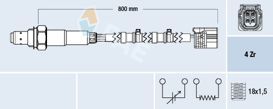 Sonde lambda FAE 77658