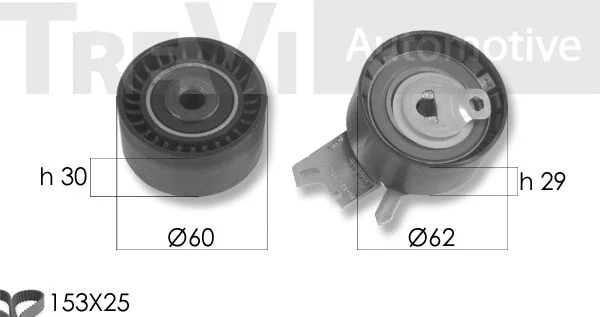 Kit de courroie crantée TREVI AUTOMOTIVE KD1451