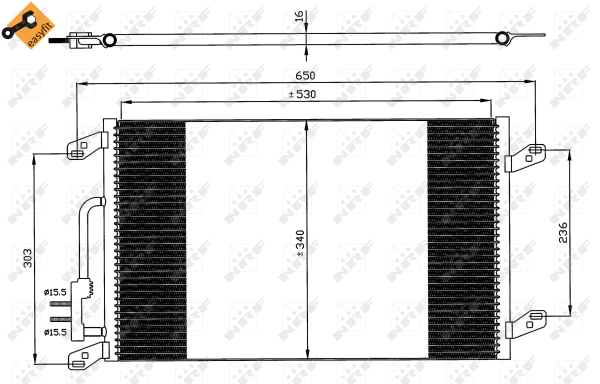 Condenseur, climatisation NRF 35615