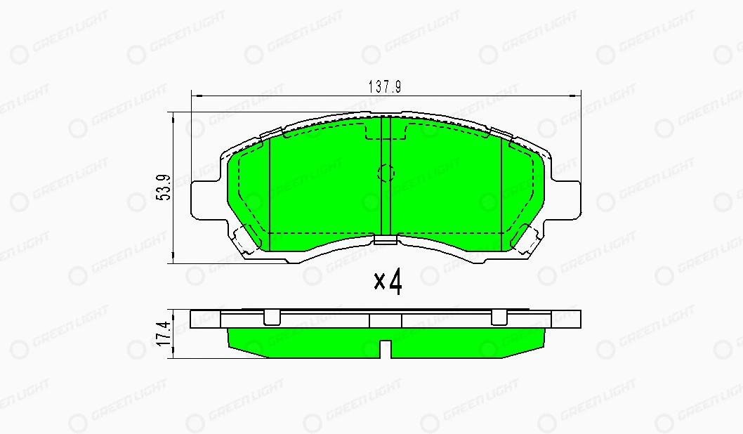 Kit de plaquettes de frein, frein à disque Automotive Adriado GLBP0416