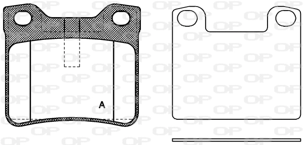 Kit de plaquettes de frein, frein à disque OPEN PARTS BPA0321.10