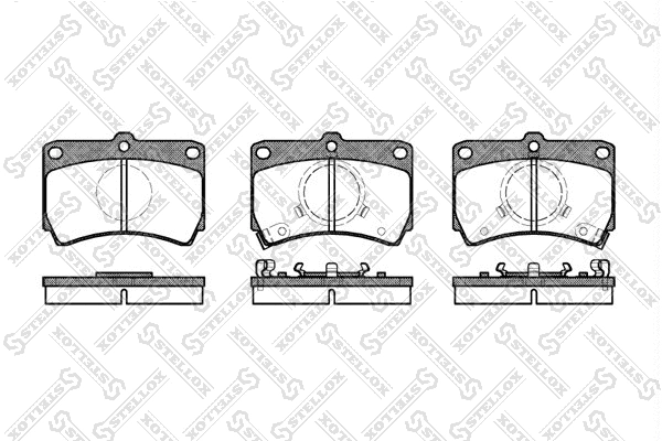 Kit de plaquettes de frein, frein à disque STELLOX 223 002-SX