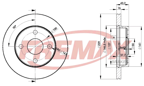 Disque de frein FREMAX BD-1016