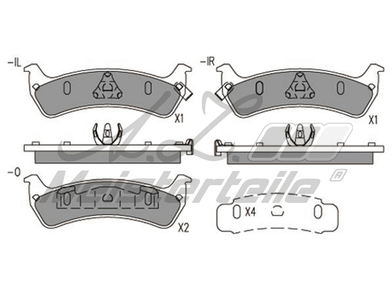 Kit de plaquettes de frein, frein à disque A.Z. Meisterteile AZMT-44-022-2149