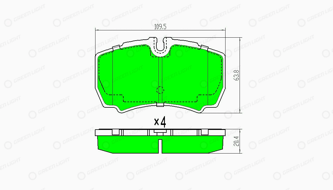 Kit de plaquettes de frein, frein à disque Automotive Adriado GLBP0165