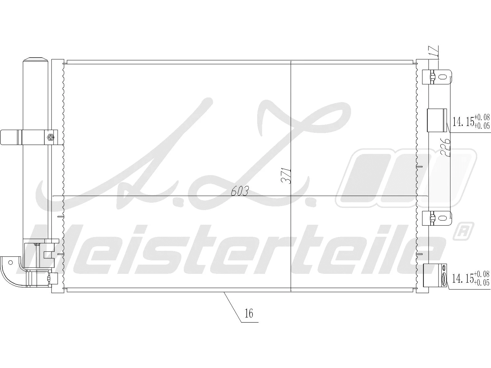 Condenseur, climatisation A.Z. Meisterteile AZMT-45-030-1601