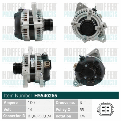Alternateur HOFFER H5540265