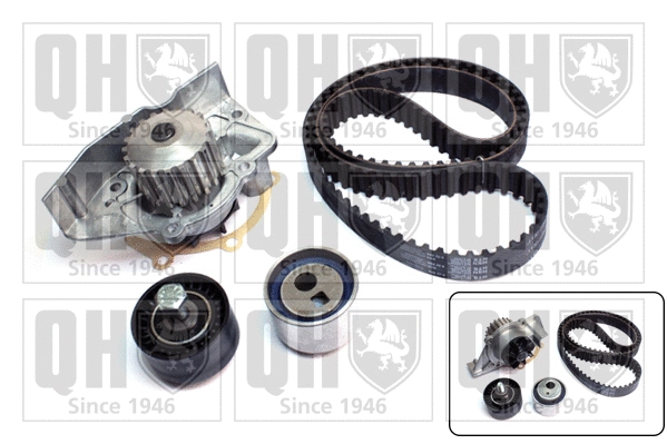 Pompe à eau + kit de courroie crantée QUINTON HAZELL QBPK2400