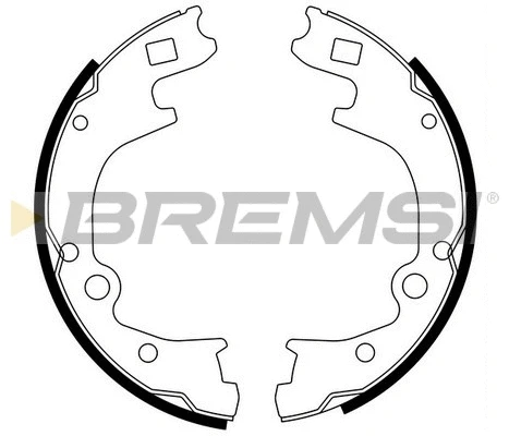 Jeu de mâchoires de frein, frein de stationnement BREMSI GF0793