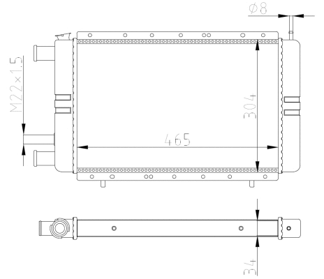 Radiateur, refroidissement du moteur NRF 54684