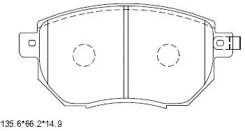 Kit de plaquettes de frein, frein à disque ASIMCO KD1726
