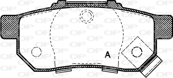 Kit de plaquettes de frein, frein à disque OPEN PARTS BPA0233.52