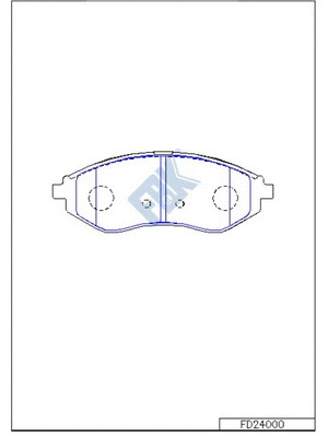 Kit de plaquettes de frein, frein à disque FBK FD24000