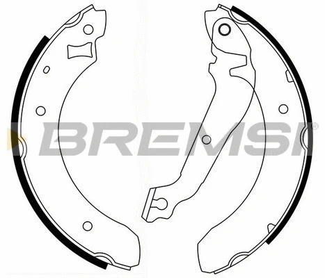 Jeu de mâchoires de frein BREMSI GF0215