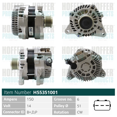 Alternateur HOFFER H55351001