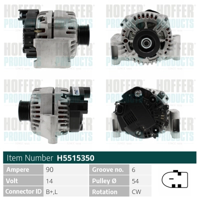 Alternateur HOFFER H5515350