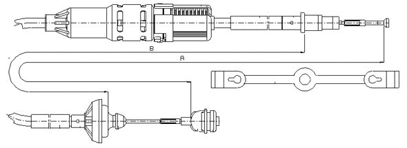 Tirette à câble, commande d'embrayage SONOVA CF00280