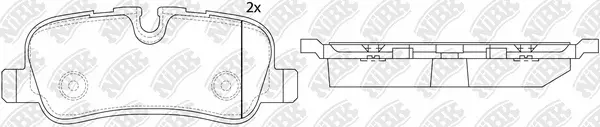Kit de plaquettes de frein, frein à disque NiBK PN0485