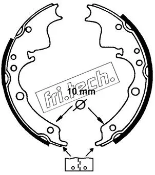 Jeu de mâchoires de frein fri.tech. 1040.118