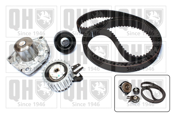 Pompe à eau + kit de courroie crantée QUINTON HAZELL QBPK6590