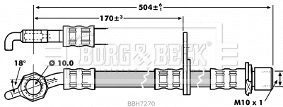 Flexible de frein BORG & BECK BBH7270