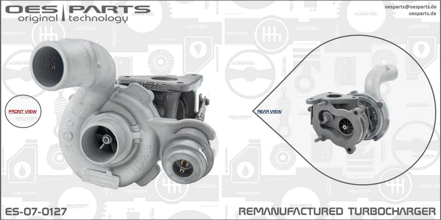 Turbocompresseur, suralimentation OES PARTS ES-07-0127