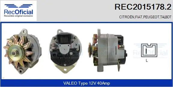 Alternateur RECOFICIAL REC2015178.2
