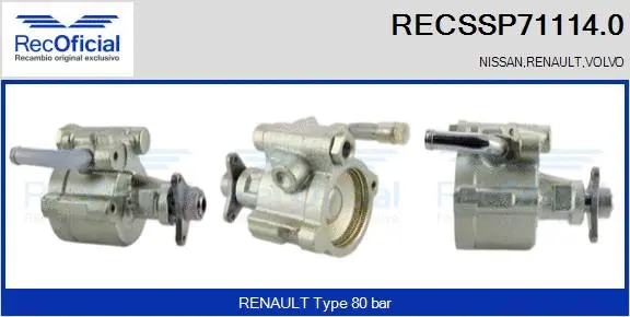 Pompe hydraulique, direction RECOFICIAL RECSSP71114.0