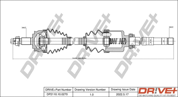 Arbre de transmission Dr!ve+ DP2110.10.0270