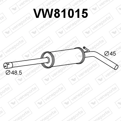 Silencieux avant VENEPORTE VW81015