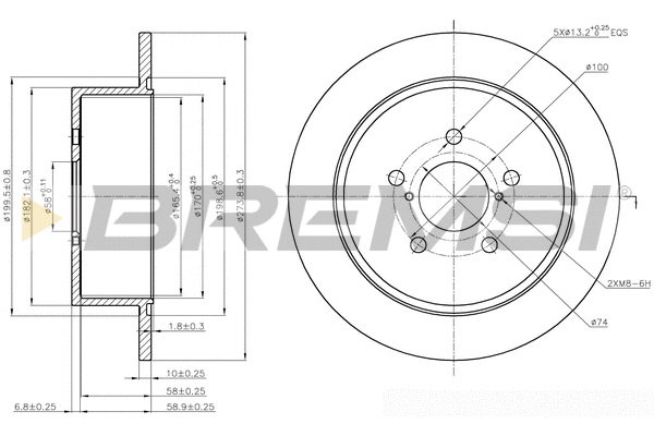 Disque de frein BREMSI CD7903S