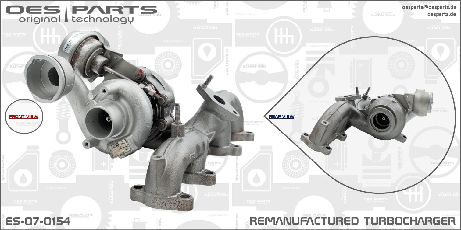 Turbocompresseur, suralimentation OES PARTS ES-07-0154