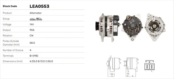 Alternateur LUSA LEA0553