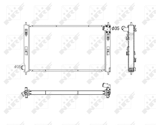 Radiateur, refroidissement du moteur NRF 53753
