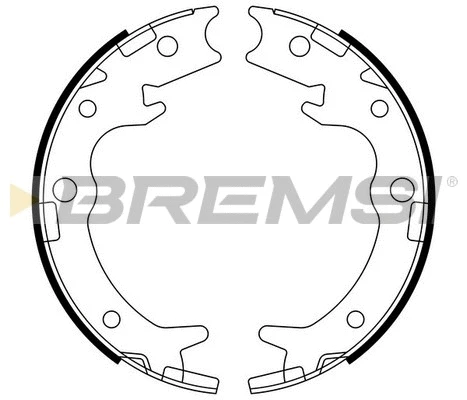 Jeu de mâchoires de frein, frein de stationnement BREMSI GF0713